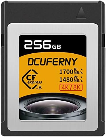 256g CFEXPRESS Tipo B cartão de memória, até 1700MB/S READ1480MB/S, Escreva gravação de vídeo em 4K/8K bruta
