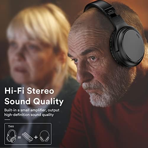 Fones de ouvido sem fio da Rosida para TV, fone de ouvido Bluetooth 5.0 para idosos para idosos, 36 pés sem