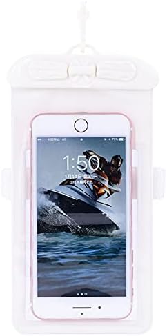 NC Saco de celular à prova d'água, bolsa impermeável à prova d'água universal transparente para o telefone da câmera de mergulho, universal para telefones celulares abaixo de 6,5 polegadas 白色