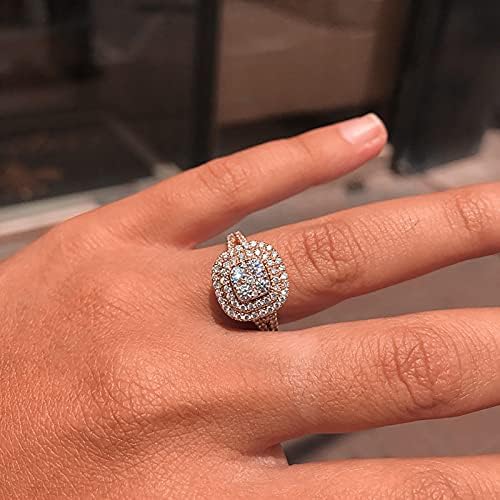 Anéis femininos Mulheres prometem anéis de engajamento para mulheres Anéis de casamento de shinestone trajes de