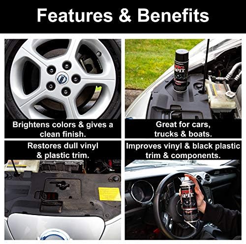 Pig Spit Original para uso em motores, transmissões, componentes e pneus de plástico preto e vinil e pneus, 9 oz,