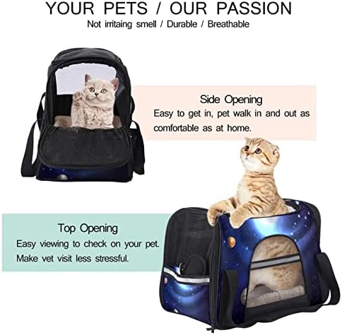 Carrier de animais Galaxy Space Space Soff-sideal Travel Travels para Corgi, Cats, Dogs Puppy Comfort portátil Pet Saco de estimação Airline aprovada