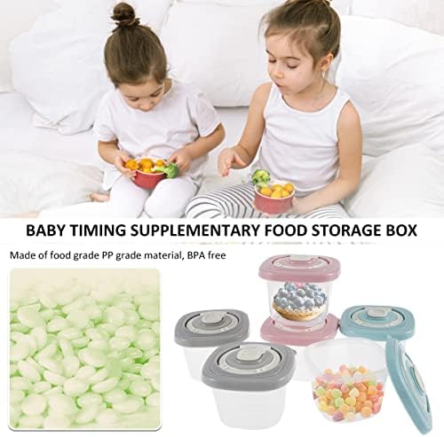 HotBest 6pcs Recipientes de alimentos para bebês 120 ml de grande capacidade para bebês potes com