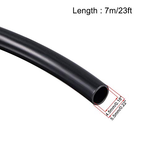 UXCELL BLACE PVC Tubos de arnês de tubo de PVC, manga ID de 3/16 polegadas de 23 pés para proteção de