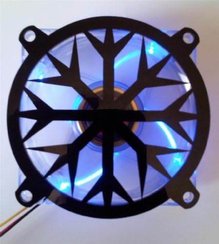 Design de laser inspirado acrílico personalizado Fan Grill 80mm