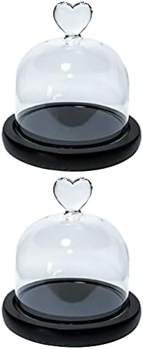 Bolo de casamento besportble stands 2pcs decorativos de vidro transparente cloche sino jarra de jarra de tela