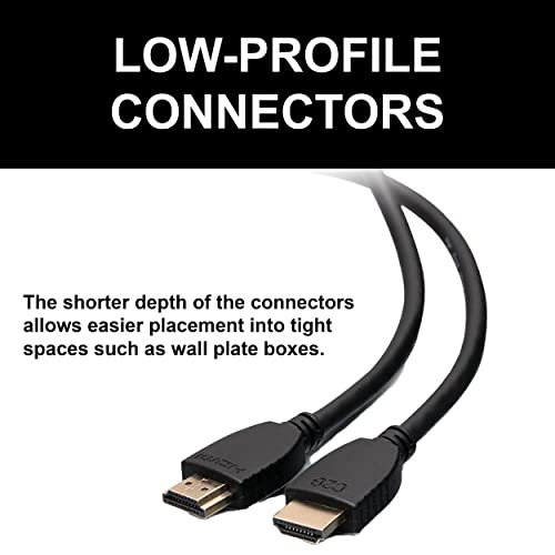 Cabo HDMI C2G, 4K, cabo HDMI de alta velocidade, Ethernet, 60Hz, 1,6 pés, preto, cabos para ir 42500