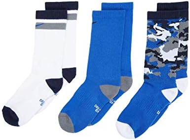 Nike Boy's Everyday Alfândega Crewic Crews Socks 3 pacote