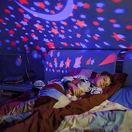 DNATS LED Night Light Star Mestre Sky Starry Lamp Lamp Auto Rotativo Projector Música Play With USB Port Bedroom Light For Children Gifts