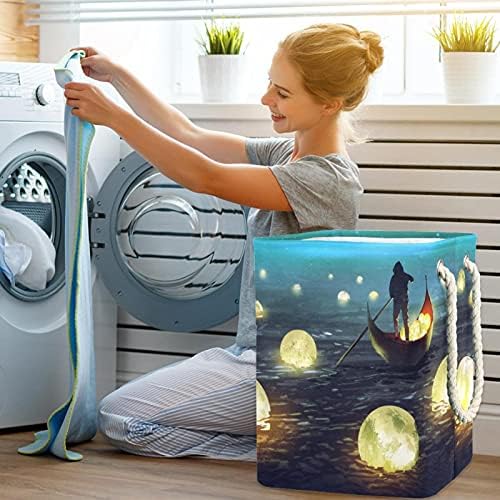 Glitter Starlight Laundry Basket Casket Clowsível Organizador retangular cesto para adulto unissex, meninas