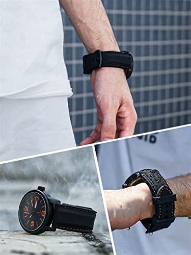 Band de Silicone Xirixx para Huawei GT2 007 BM8475 Relógios Straps Acessórios Sports Sports 20mm 22mm Black Waterproof Trechas