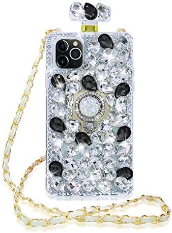 Losina PERFUME GRANHA CASA COMPATÍVEL com iPhone 12 Caixa de 6,1 polegadas Bling Diamond Gemotstone