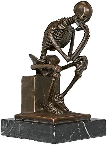 Toperkin Skeleton Thinker TPE-998 estátuas de bronze esculturas decoração de casa