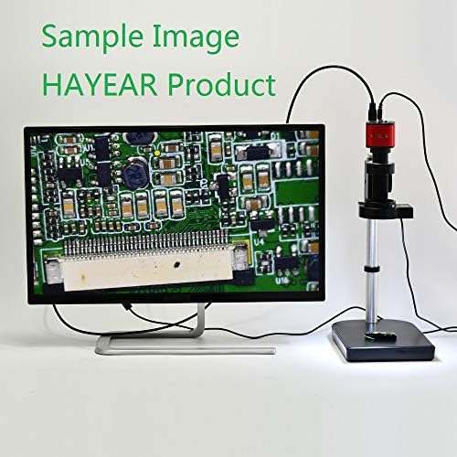 Hayear 5x-150x Magnificação Optical C-Mount Lente Alta distância de trabalho 28 mm DIA com o adaptador