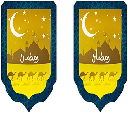 Abaodam Ramadan Bunting Party Favors Eid Mubarak Impressão Garland Banner Photo Aderetes Pull Layout Decoração Eid Mubarak Prop