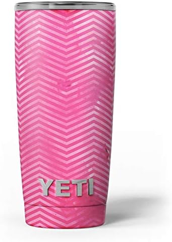 Design Skinz As vibrantes camadas rosa de Chevron - Skin Decalk Vinyl Wrap Kit compatível com os copos do cooler de Yeti Rambler