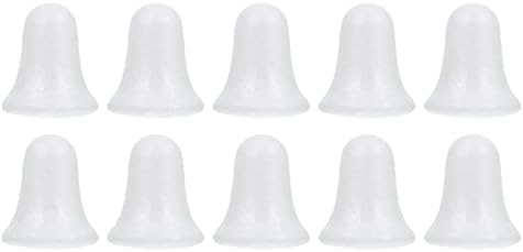 Nolitoy Cones Christmas Foam Bell Crafts: 10pcs 9cm Craft White Craft Naslas Tree Bell Decorações inacabadas