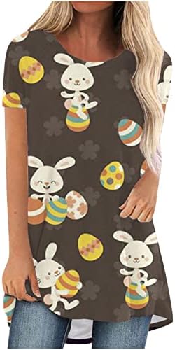 Lcepcy Bunny Bunny ovos imprimem tops de túnica de Páscoa para Maternidade Esfregar Camisas da barriga Bloups Fit Fit para usar com leggings