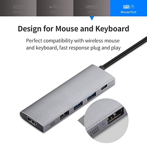 Sdfgh tipo C Hub USB Hub tipo C para USB 3.0 Interface do mouse do teclado