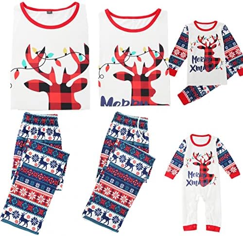Pijama da família Sleepwear roupas de Natal Roupas, PJs de Natal Conjuntos de combina