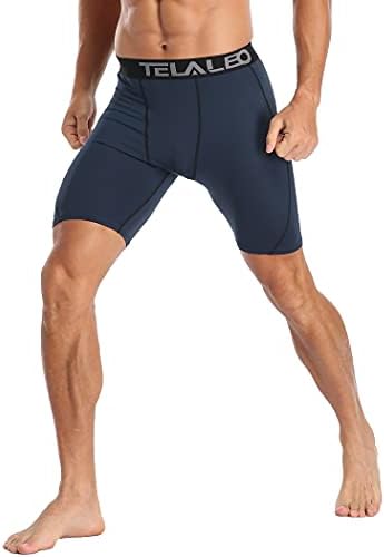 Telaleo 5/6 Pacote shorts de compressão homens spandex shorts esportivos de treino atlético Running