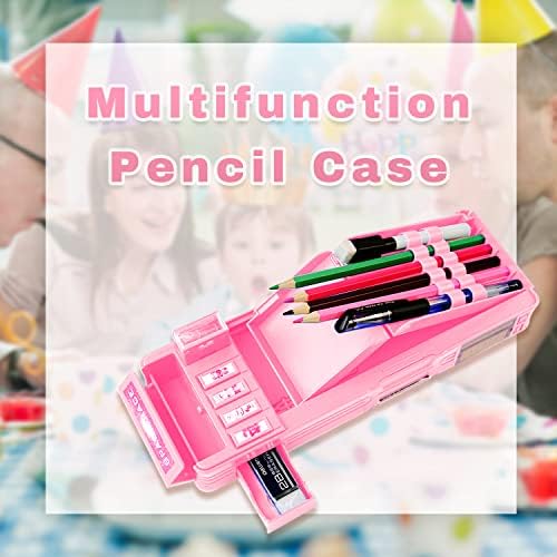【2Pack】 Pop -up lápis multifuncional para meninas e meninos, artesanato de caixa de caneta fofa
