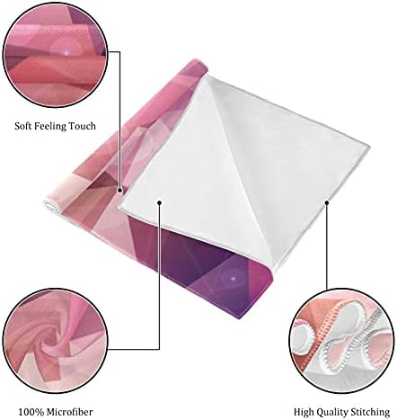 Pink Blue Purple Purple Polygonal Diamond BackgroundFitness Gym Towels for Men & Women Praia Toalha de 2-Pack Print