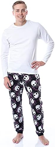 Nightmare do Disney Mens Antes do Natal Jack tie tie de tie de cabeça para adulto Pijama de pijama adulto