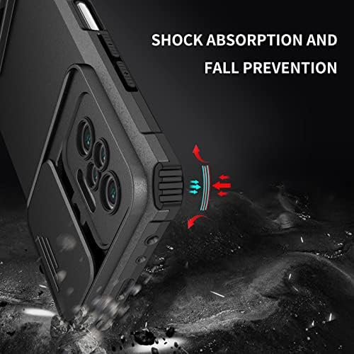 Capa de capa de telefone Silicone Kickstand Case compatível compatível com Redmi 9a, [3 Ways Stand]