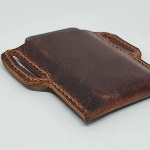 Caixa de coldre de couro colderical para LG W31, capa de telefone de couro genuíno feita à mão, capa de bolsa