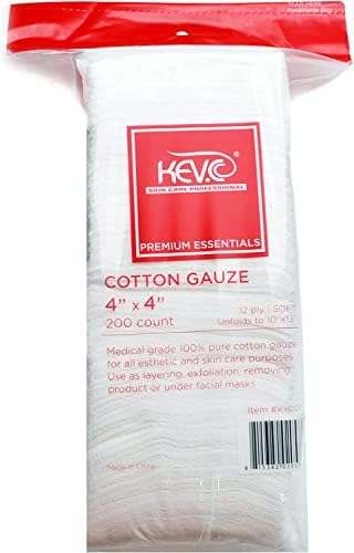 Kev.c Skin Care Galze premium 4 x 4, 200 contagem)