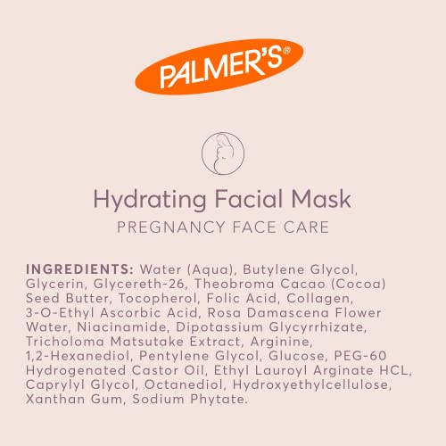 A gravidez de Palmer hidratando máscaras de folha facial, 0,95 fl. Oz.