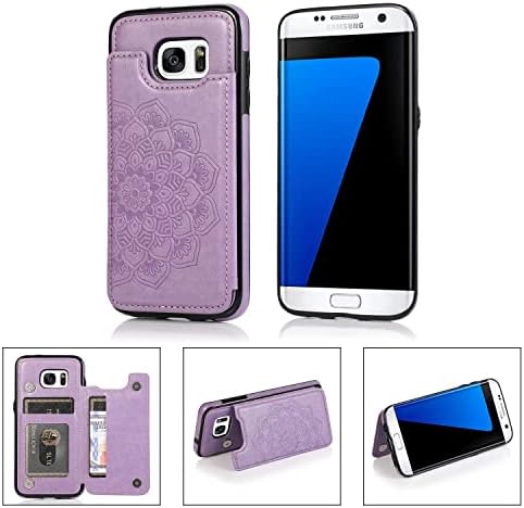 ASUWISH compatível com a caixa Samsung Galaxy S7 e a tela de vidro temperado protetor de vidro protetor de cartão