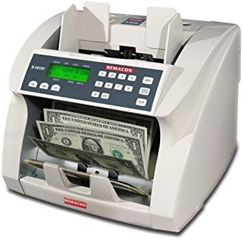 Semacon S-1615V Premium Bank Grade Currency Value, Keypad de 10 dígitos, até 1800 notas de banco por minuto,