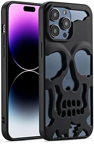 Cool Hollow Skull Matte Black Soft Telefone Caso para Apple iPhone 13 Pro 6,1 polegadas Capa protetora Moda Casos de celular fofos para iPhone 13pro