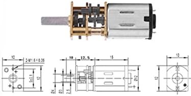 Motor de engrenagem DC 6V DC, Motor da caixa de engrenagens de redução 15/10/20 rpm para robô