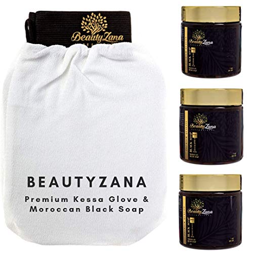 Beautyzana Premium Kessa Marroquino Hammam Esfoliendo luva de esfoliação