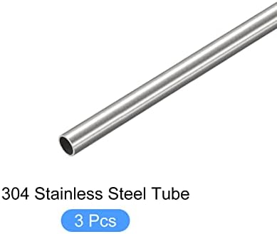 Metallixity 304 Tubo de aço inoxidável 3pcs, tubulação reta - para móveis para casa, máquinas