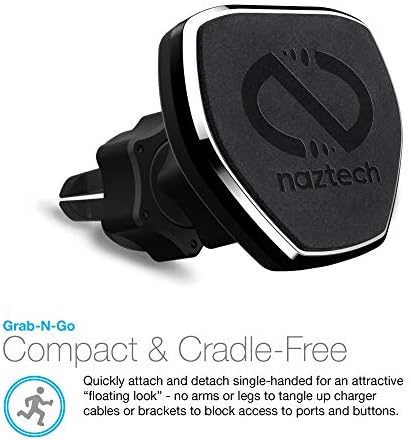 Naztech Magbuddy Car Ventre de ventilação do suporte celular Montante [mãos livres - instalação facilmente] Compatibilidade universal para iPhone 14/13/12/pro/pro