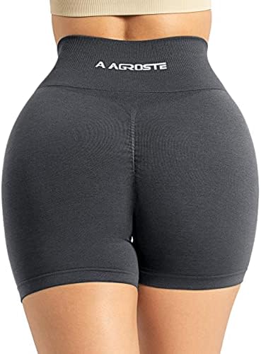 A Agroste Women 3,6 intensificam shorts de exercícios com bolsos com shorts de ginástica de levantamento de ginástica sem costura