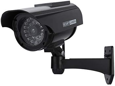 Câmera falsa alimentada por energia solar, câmera falsa de segurança de vigilância de CCTV ao ar livre