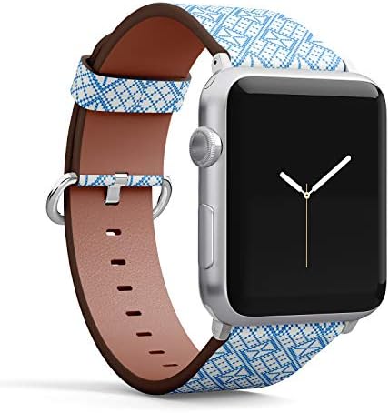 Compatível com a série Apple Watch 1,2,3,4 - Substituição de pulseira de pulseira de banda de couro