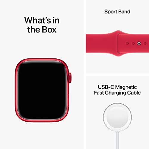 Apple Watch Series 8 - Case de alumínio vermelho com banda esportiva vermelha