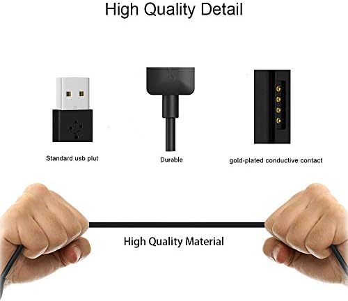 NIEEWEIY CHARGER COMPATÍVEL PARA ZENWATCH 2 SUBSTITUIÇÃO Portátil USB Magnetic Cabo de carregamento mais rápido 100cm para ZenWatch 2 SmartWatch - Wi501Q/ Wi502Q