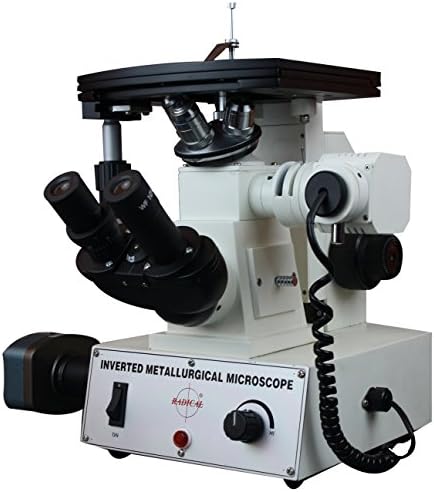 Microscópio de inspeção não ferroso invertido 600X 600X W 3,5 MPIX Câmera e software de medição