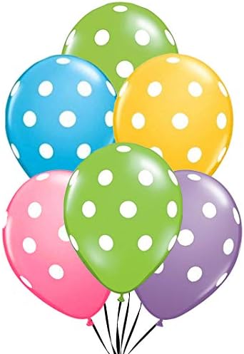 Balões de bolinhas PMU - pequenos balões multicoloridos para aniversários, casamentos, Natal, aniversários de Halloween, chá de bebê e festas de festas - 11 polegadas variadas, pkg/12