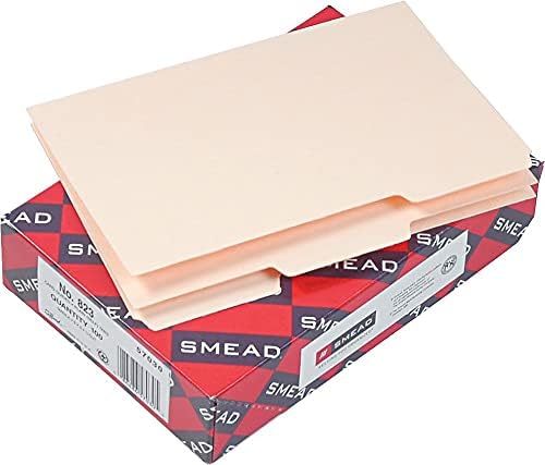 Guias de cartão de auto-tabulação Smead 57030 em branco 1/3 de guia Manila 8 x 5 100/caixa