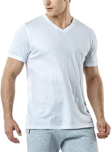 Camisas atléticas, camisetas dinâmicas de ginástica dinâmica de algodão, camisetas de manga curta rápida de