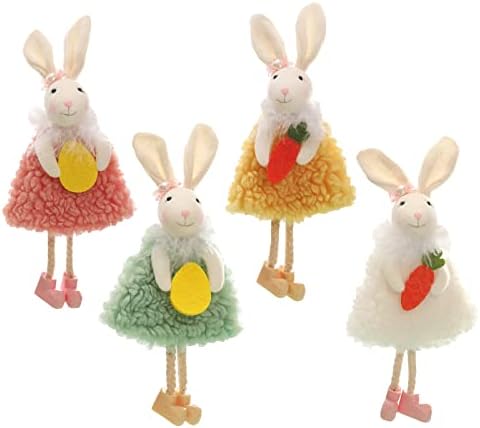 PAPEL Vintage Garland Christmas Set Decorações Bunny Anão pendurado Páscoa Decorações coloridas coloridas