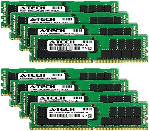 A -Tech 256GB Kit Memory RAM para Supermicro X10DGQ - DDR4 2133MHz PC4-17000 ECC Registrado RDimm 2RX4 1.2V - Servidor